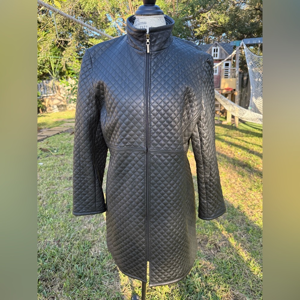 Women real leather jacket size 14 EUC